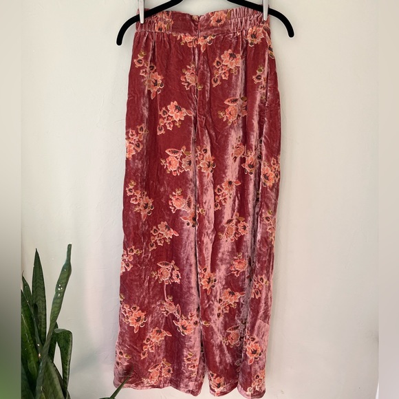 🤎ANTHROPOLOGIE HUTCH BURNOUT VELVET TROUSERS PANTS XS - Picture 5 of 6